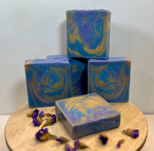 Load image into Gallery viewer, ‘Chrystal Blue’ Cold Process Soap Bar
