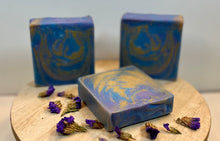 Load image into Gallery viewer, ‘Chrystal Blue’ Cold Process Soap Bar
