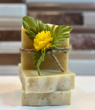 Load image into Gallery viewer, ‘Dandelion and Poppyseed’ Cold Process Soap Bar
